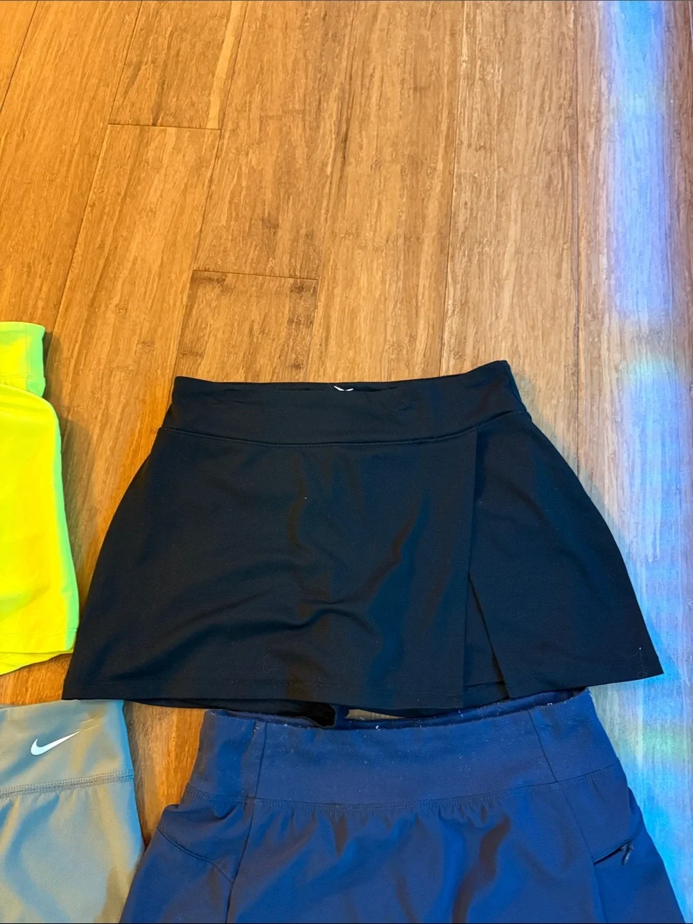 Girls bundle of 5 skirts size large (10-12): navy, black, maroon, grey, yellow